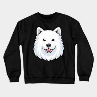 Samoyed Smiling Sammy Dog Face Crewneck Sweatshirt